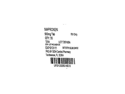 Label Image For 500mg (Naproxen 500mg(teva))
